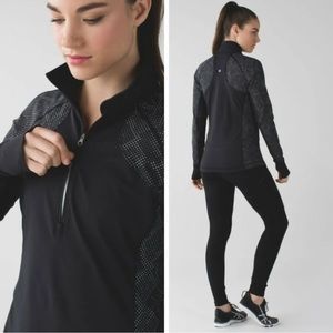 Lululemon RUN SE Lights Out Race With Grace reflective reptile zip jacket Size 4